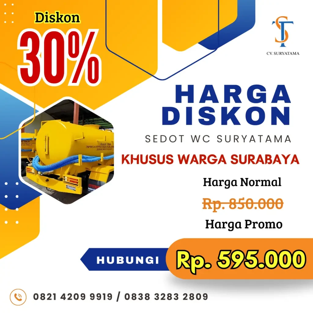 diskon sedot wc suryatama